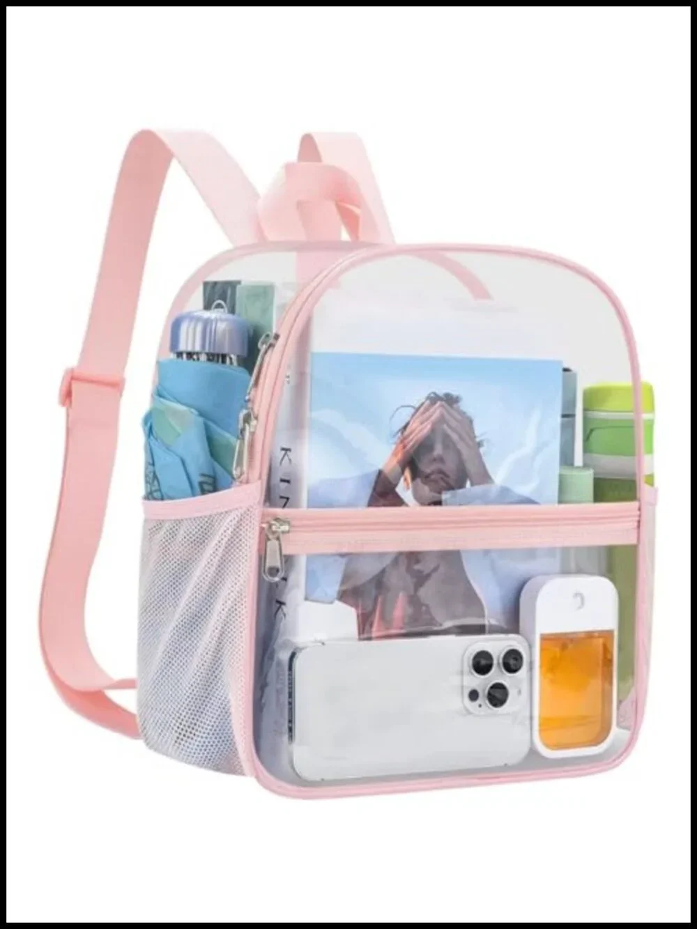 Clear Stadium Approved Backpack Waterproof PVC Adjustable Strap